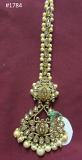 Mang Tikka, Indian Designer Maang Golden Crystals Pearls #3051784